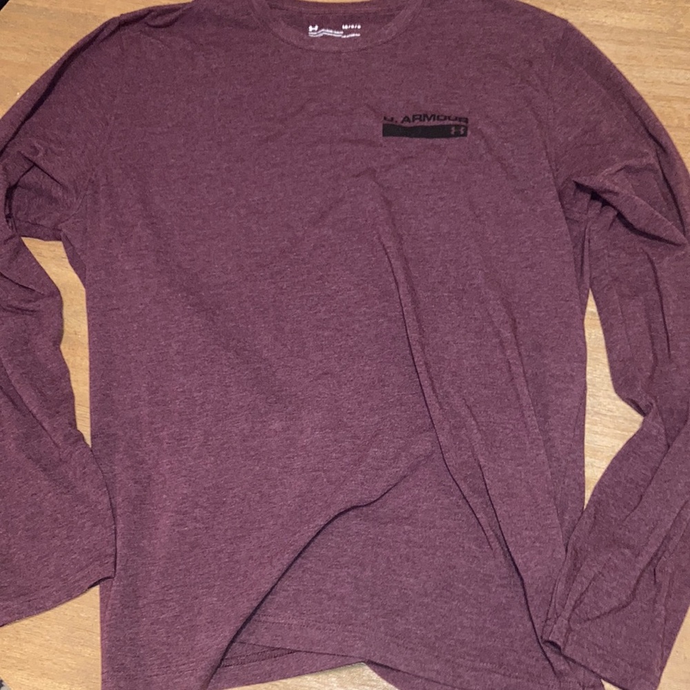 Long Sleeve Maroon Under Armour Shirt